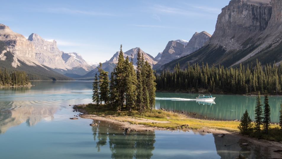 Spirit Island on Maligne Lake