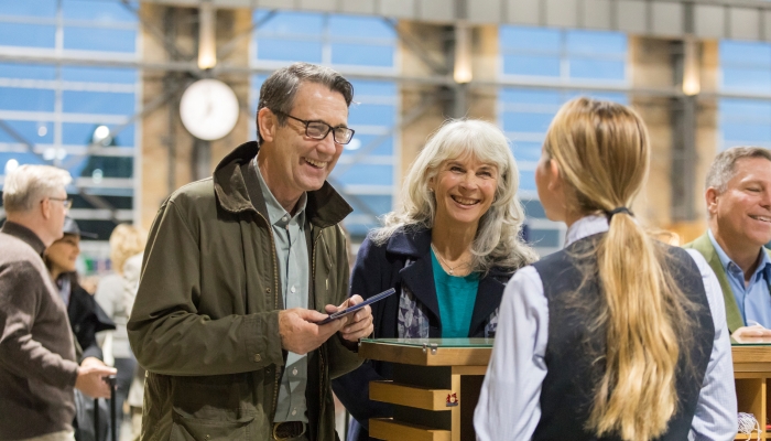 Guests greeted at the Rocky Mountaineer Station